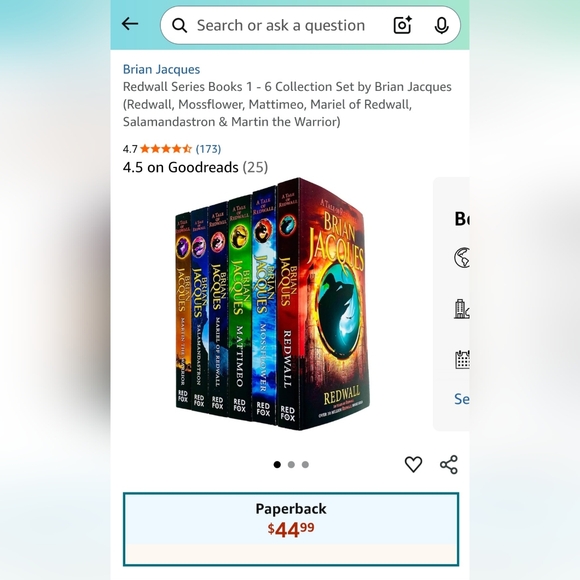 Redwall Paperback 6 Book Collection Brian Jacques Childs Midieval Fantasy Series - Picture 14 of 14